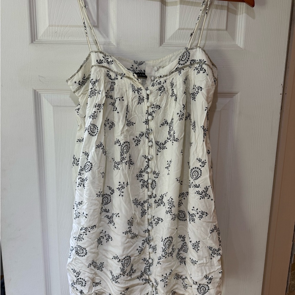 Abercrombie & Fitch Cream Camisole with Ruched Spaghetti Straps